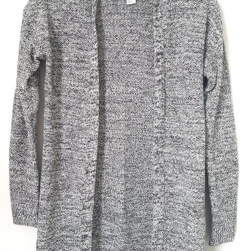 H&M Conscious Women Gray/White Knit Cardigan, XS